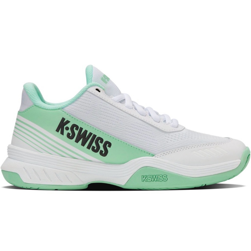 K-Swiss Speedex 02 White and Sea Moss Light Green Athletic Shoes